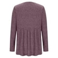 thumbnail image 4 of SuTry Womens Maternity Sweaters Fashion Waist Pleated Solid Color Knit Sweater Winter Pullover Top Fall Sweaters for Women(Purple,L), 4 of 4