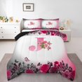 thumbnail image 1 of Erosebridal Letter Initial Bedding Sets Full with Comforter,Monogrammed Personalized Duvet Insert,Flower Decor,Reversible,3pcs, 1 of 8