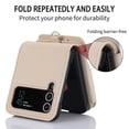 thumbnail image 7 of Allytechgroup Galaxy Z Flip 4 Wallet Case for Women Girls, Crossbody Shoulder Strap RFID Blocking Shockproof Cards Slots PU Leather Case Cover, Apricot, 7 of 7