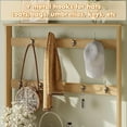 thumbnail image 3 of VEANERWOOD 64" H Tall Shoe Cabinet with 2 Doors, Rattan Shoe Storage Cabinet with Metal Hanging Hooks for Foyer, Entryway, Hallway, 3 of 8