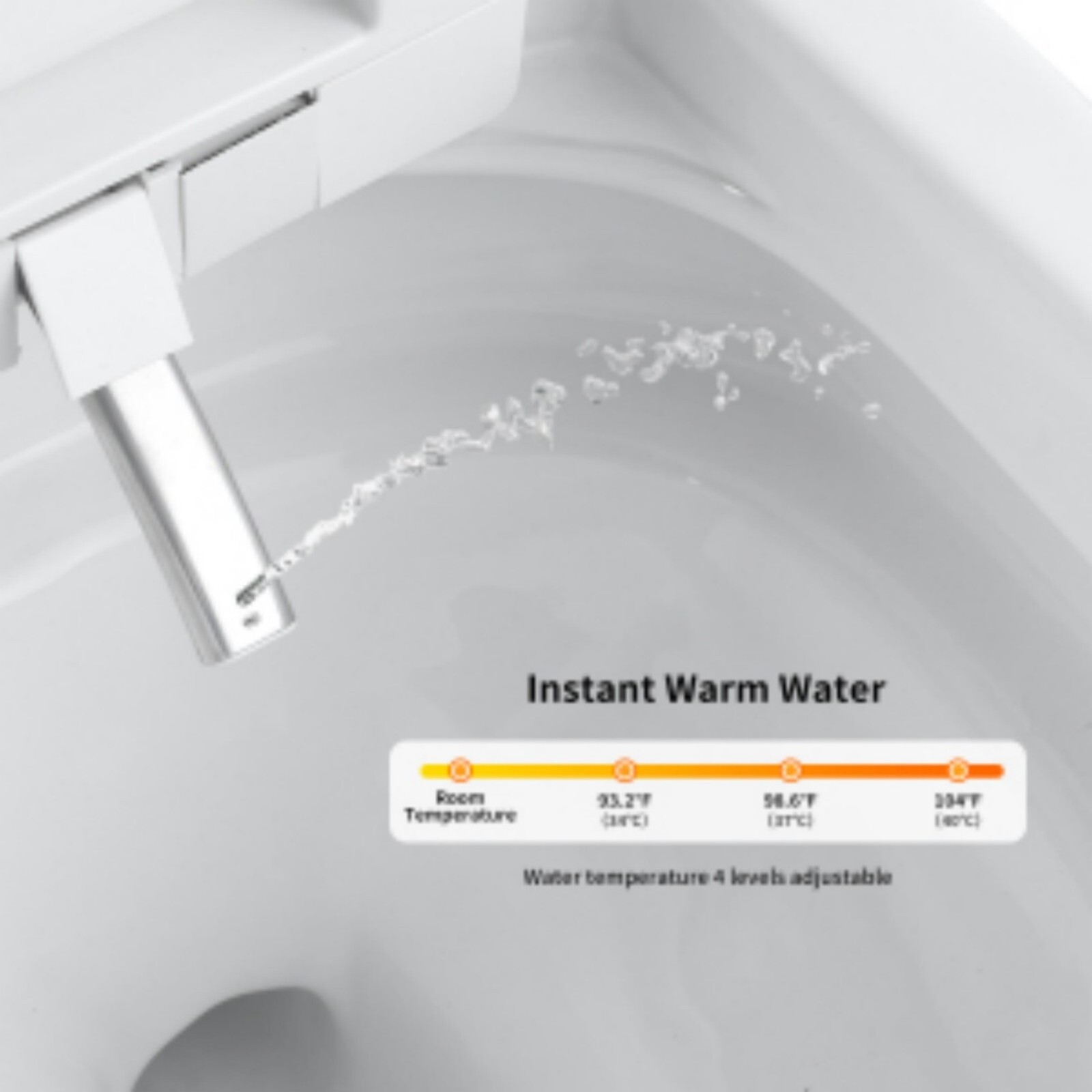 Alvantor Tankless Smart Toilet, One-Piece Bidet Toilet, Modern Auto Flush,Auto Open/Close,Heated Seat, Bubble Wash, Adjustable Temp White