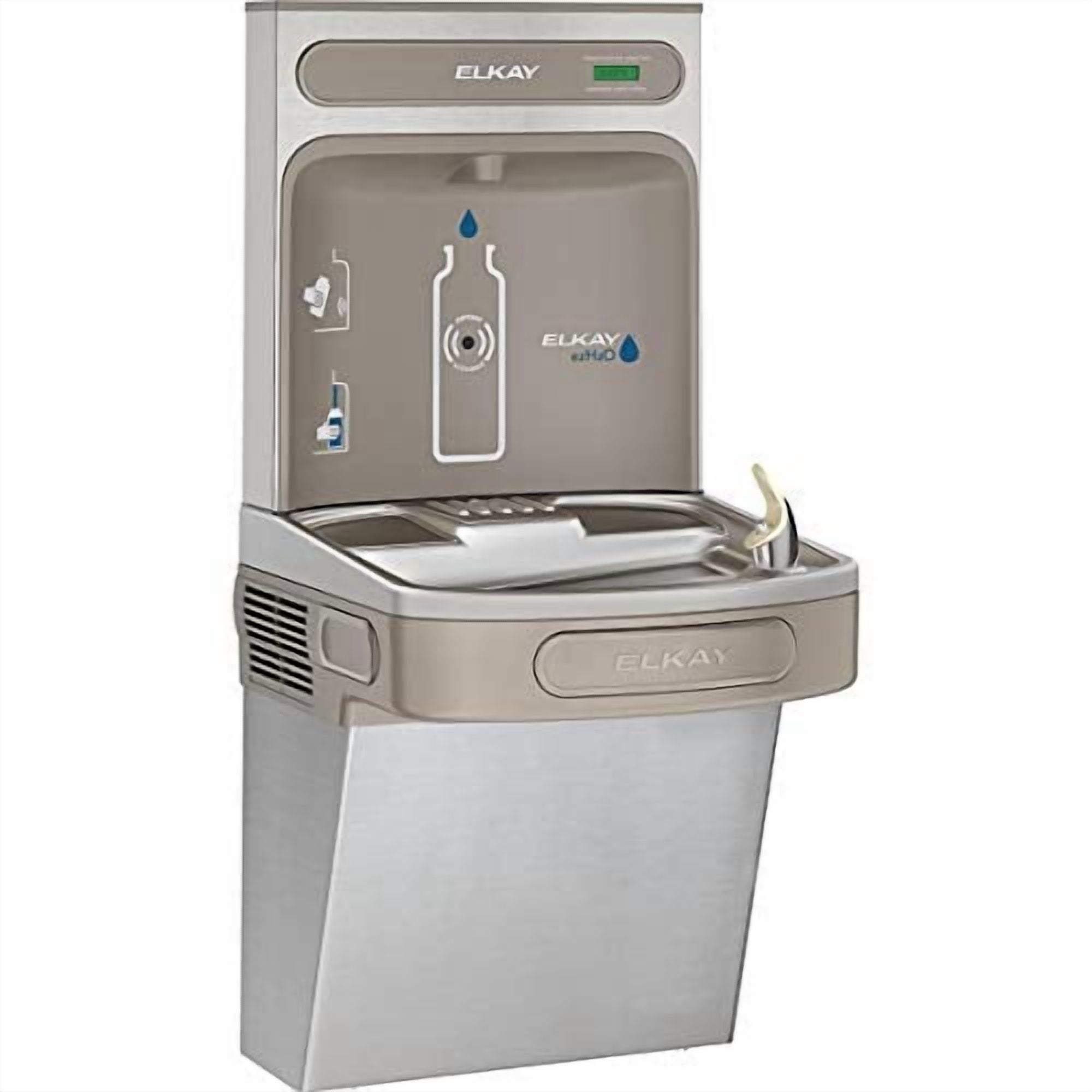 Elkay  Water Bottle Refilling Station W/Single ADA Cooler, Refrig, Stainless Steel