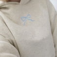 thumbnail image 4 of HLKJKLS Hoodies For Women Embroidered Bow Trendy Preppy Aesthetic Puff Hoodie Casual Sweater Blue Xs-Xxl, 4 of 6