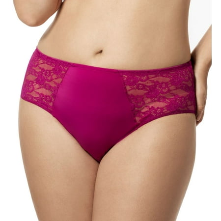 

Women s Elila 3503 Lace and Microfiber Panty (Fuchsia 4X)
