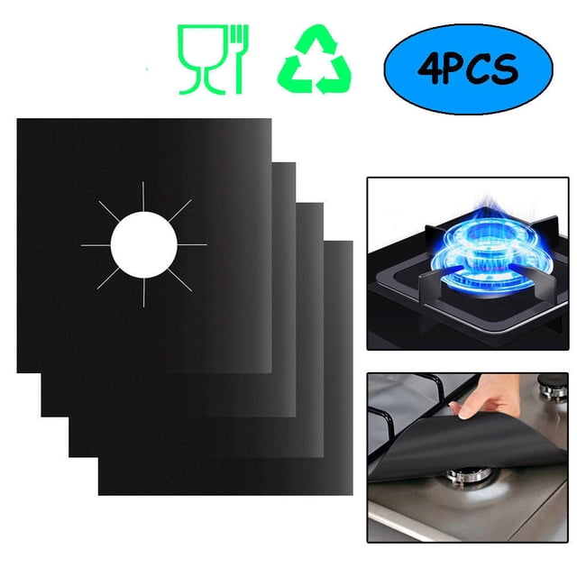 Alfombrilla de teflón para estufa de gas, alfombrilla protectora para estufa de gas, alfombrilla antiincrustante y antiaceite, alfombrilla de limpieza, protector para estufa