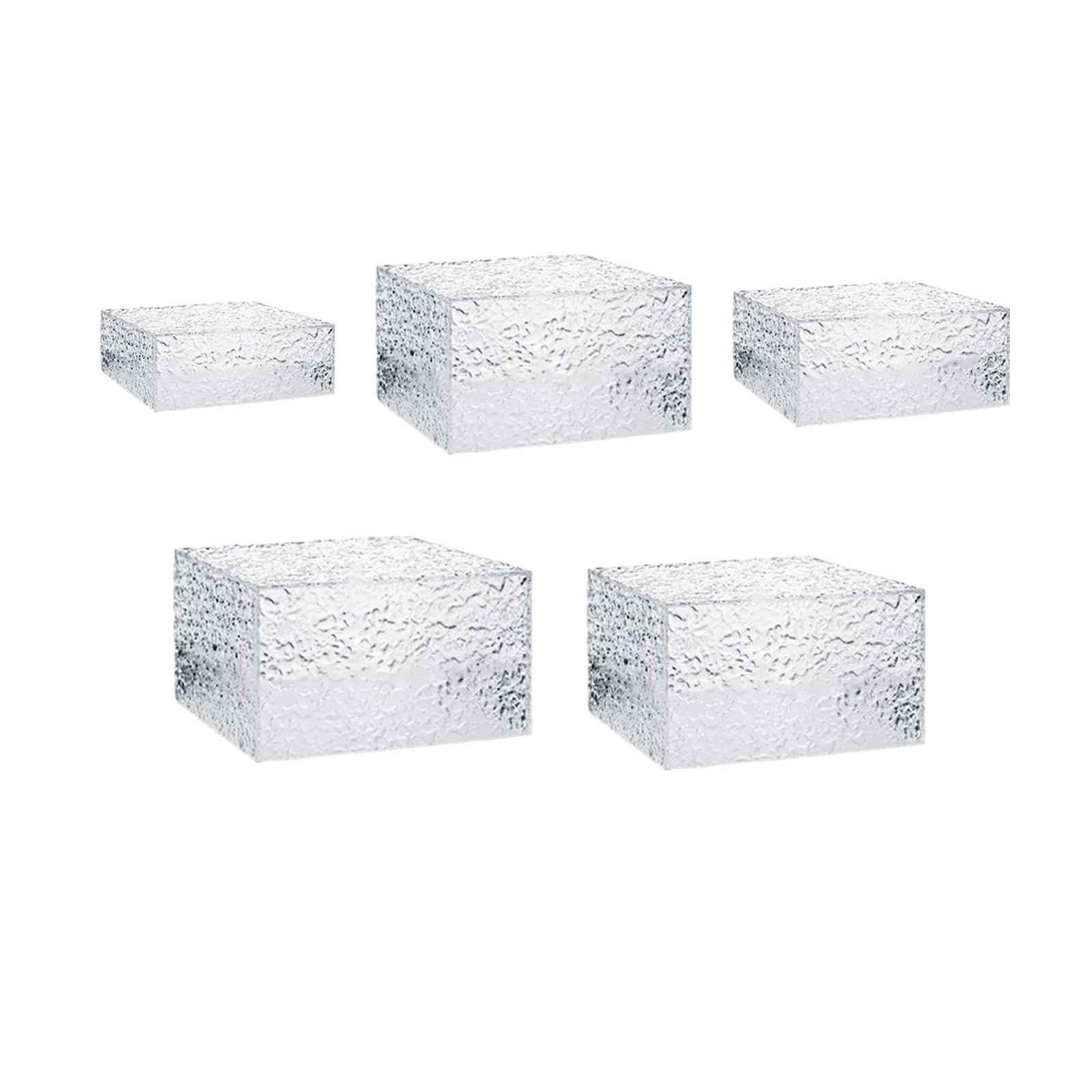 6 Présentoirs Acrylique Blanc Empilables - Cubes Creux Pour Décoration, Bijoux, Artisanat, 4 Tailles