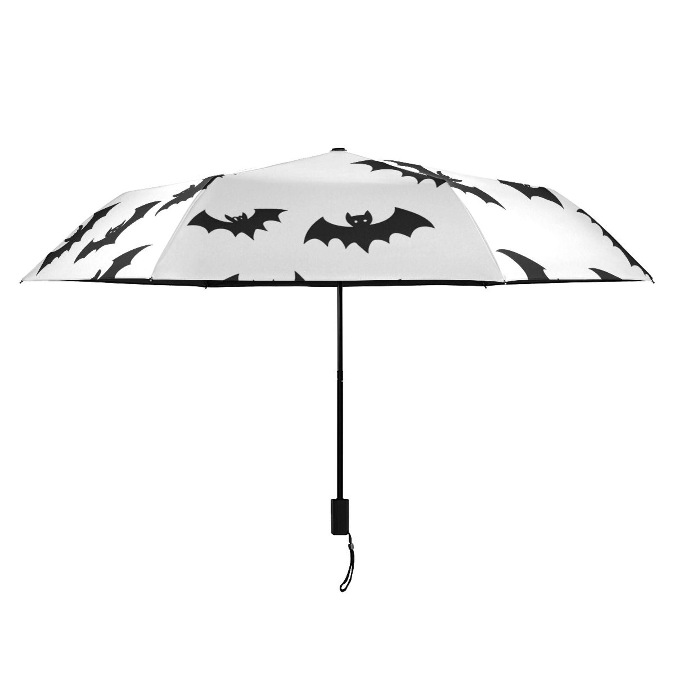 ALAZA Bat Silhouettes UPF 50+ Compact Folding Umbrella for Rain Travel Umbrella Packable