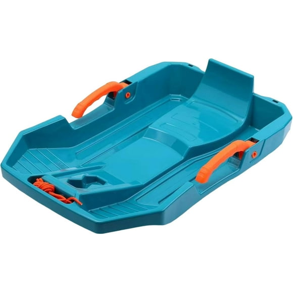 Snow Sled, Kids Toboggan Sled, Single Person Sled, Pull Rope Handle, Winter Sledding Gear, Outdoor Winter Activity, Blue