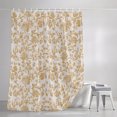 thumbnail image 3 of Shower Curtains for Bathroom, Farmhouse Orange Waterproof Fabric Shower Curtain, Vintage Flower Leaf Botanical Plant Decorative Bathroom Curtain for Bathtub, 72"x72", No Hooks Included, 3 of 9