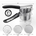 thumbnail image 6 of Sopito Potato Ricer, Upgraded Stainless Steel Potato Masher with 3 Interchangeable Discs, Heavy Duty Kitchen Tool Gadget, 6 of 8
