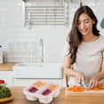 thumbnail image 1 of Boreal Craft 4 Color Wheat Fresh Keeping 4 Boxes Snack Candy Snack Lunch Snack Bento Lunch Divided Tray Freezer Bags Zip N Store Fridge Organizer, 1 of 6