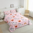 thumbnail image 3 of Castle Fairy Cute Unicorn Twin Comforter Sets,Cartoon Rainbow Animal Bedding Set, 3 of 8