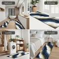 thumbnail image 5 of Blue White Gold Marble Pattern Kitchen Rugs Sets Of 3,Kitchen Runner Rugs Non Skid Washable,Decorative Kitchen Floor Mats for Kitchen,Sink,Laundry,17"x30"+ 17"x47" + 17"x59", 5 of 6