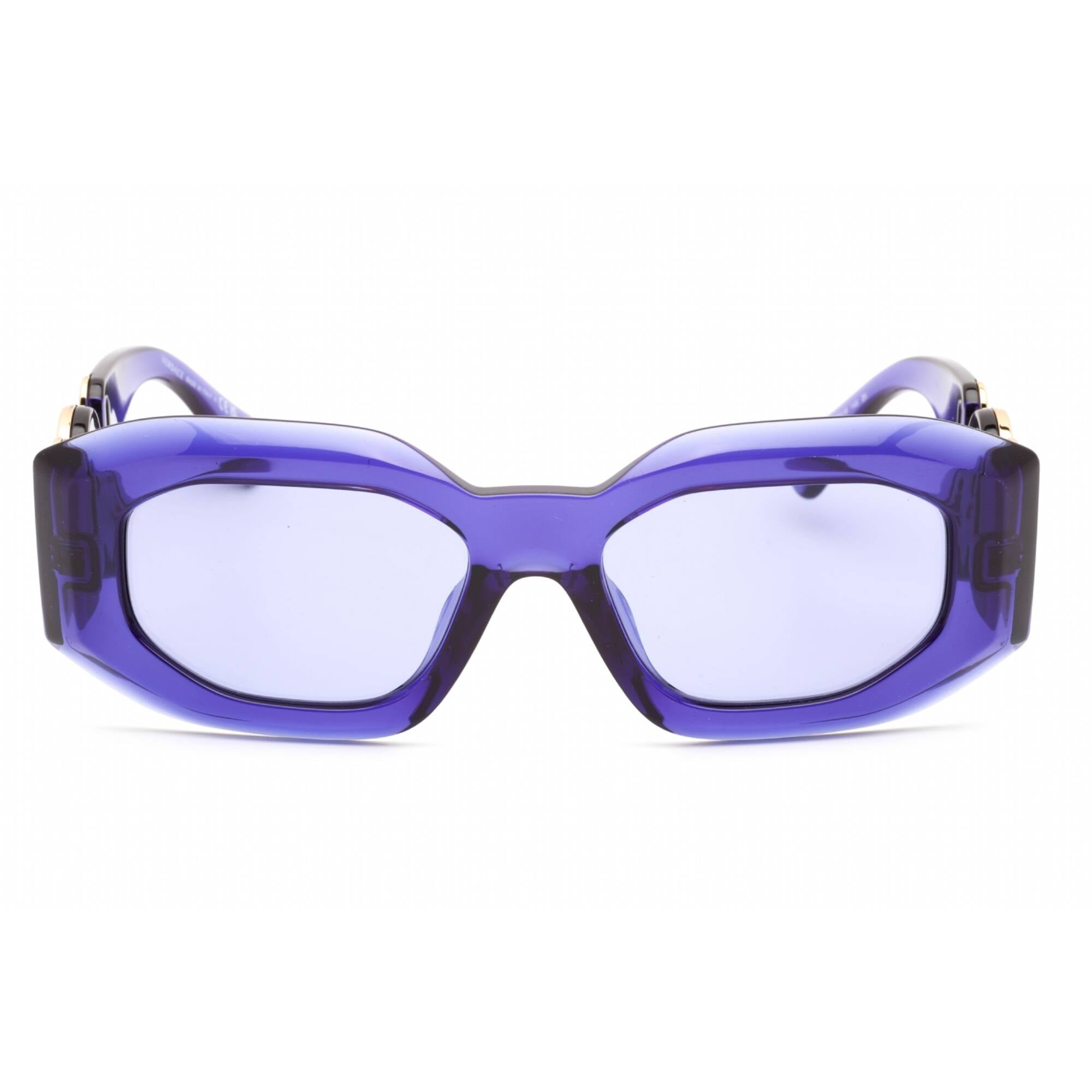 NEW Versace VE4425U MEDUSA BIGGIE 54191A  Purple Transparent Unisex Sunglasses Versace Violet Irregular Men main image 3
