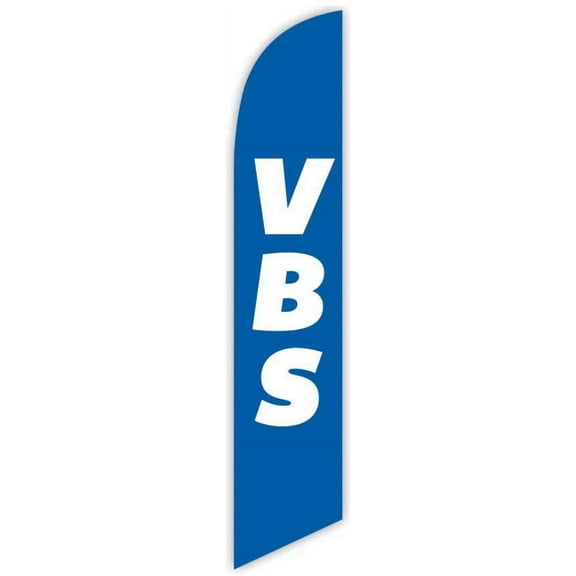 Cobb Promo VBS Blue Advertising Feather Flag 12ft - Replacement Flag Only Without Poleset