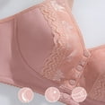 thumbnail image 6 of ATOYSOY Bras for Older Women Front Closure Push Up Bra Breathable Lace Underwire Bra (Pink,38), 6 of 7