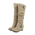 thumbnail image 2 of jsaierl Women's Winter Warm Belt Buckle Knee High Boots Sole Wedge Footwear Knight Boots, 2 of 5