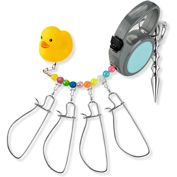 ABCISI Automatic Cord Retraction Fishing Stringer, Heavy Duty 13Ft Stainless Steel Soft Wire Fish Stringer, Ideal for Kayak Lake Fly or River Fishing