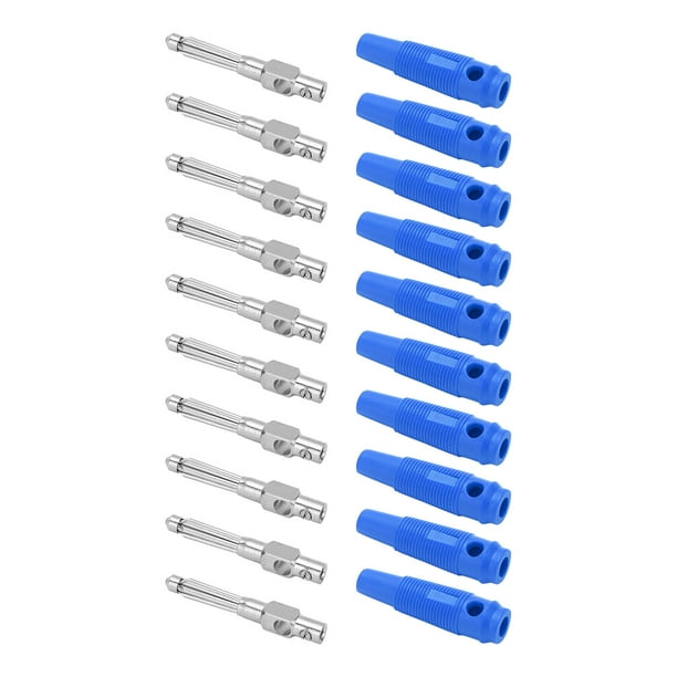 Conector tipo banana, 10 piezas, 4 mm, 7 pines, conector tipo banana macho, conectores tipo banana apilables, artesanía superior