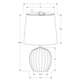 thumbnail image 3 of Lighting - 19"h - Table Lamp - gray Resin - Ivory/Cream Shade - Transitional, 3 of 3