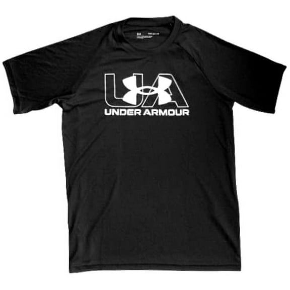 Under Armour Boys' UA Vented Short Sleeve Youth Large Black 1366806-001