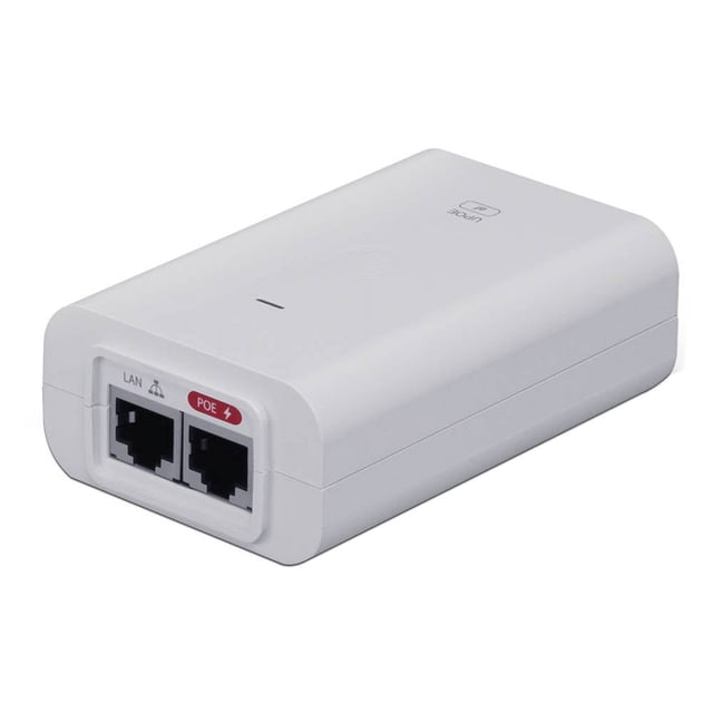 Inyector PoE Ubiquiti Networks U-POE-AF con salida de 48V, 0.5A. Ubiquiti Networks U-POE-af