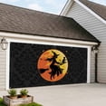 thumbnail image 4 of Halloween Garage Door Cover Banner 6 x 13 FT, Broom Riding Black Witch Cat Orange Fall Moon Garage Door Curtains Backdrop with Grommets for Indoor Outdoor Wall Party Porch Yard Decorations Background, 4 of 9