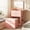 Pink, variant on LUCKLIFE 3-in-1 Makeup Vanity Set with Lighted Flip Top Mirror & Storage Stool, Small Space Dressing Table with Foldable Side Tray, Glass Top Desk & Nightstand for Bedroom, Black