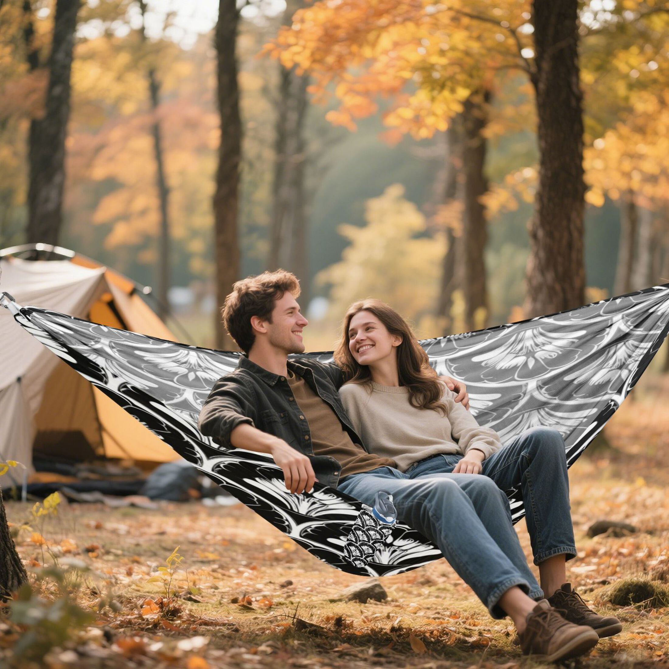 Hanging Hammock Portable Travel Camping For Outdooor Beach Camping Hiking Symmetrical Structures