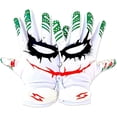 thumbnail image 5 of Joker Jester Football Receiver Gloves - Pro Grip Sticky Palms Elite Football Gloves Youth Adult Men Kids Boys Small Medium Large XL XXL Tacky White Jester (Adult - Large), 5 of 7