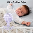 thumbnail image 3 of Stroller Fan Clip on for Baby, Flexible Tripod & Rechargeable Battery, Small Personal Fan, Mini Portable Fan for Travel, Handheld, Car (Black), 3 of 5