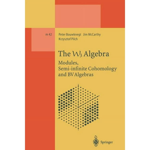 Lecture Notes in Physics Monographs The W3 Algebra: Modules, Semi-Infinite Cohomology and Bv Algebras, Book 42, (Paperback)