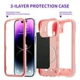 thumbnail image 2 of Dteck for iPhone 14 Pro Max Case Built-in Magnet Compatible with MagSafe Charging Rugged Case Shockproof Drop Protection Protective Cover with Kickstand for iPhone 14 Pro Max,Rosegold, 2 of 5