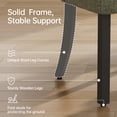 thumbnail image 5 of Vknow Furniture Durable Polyester Dining Chairs Set of 6 with Cutout Back and Wood Legs for Dining Room Kitchen,Green, 5 of 5