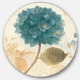 thumbnail image 1 of Designart 'fleur Cottage Bleue Hortensia I' Art Mural Rond en Métal Style Ferme - Disque de 36, 1 of 5