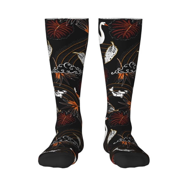 Balery Animal Koi Fish Calcetines novedosos Calcetines deportivos Calcetines hasta la rodilla Calcetines de algodón Calcetines originales y geniales