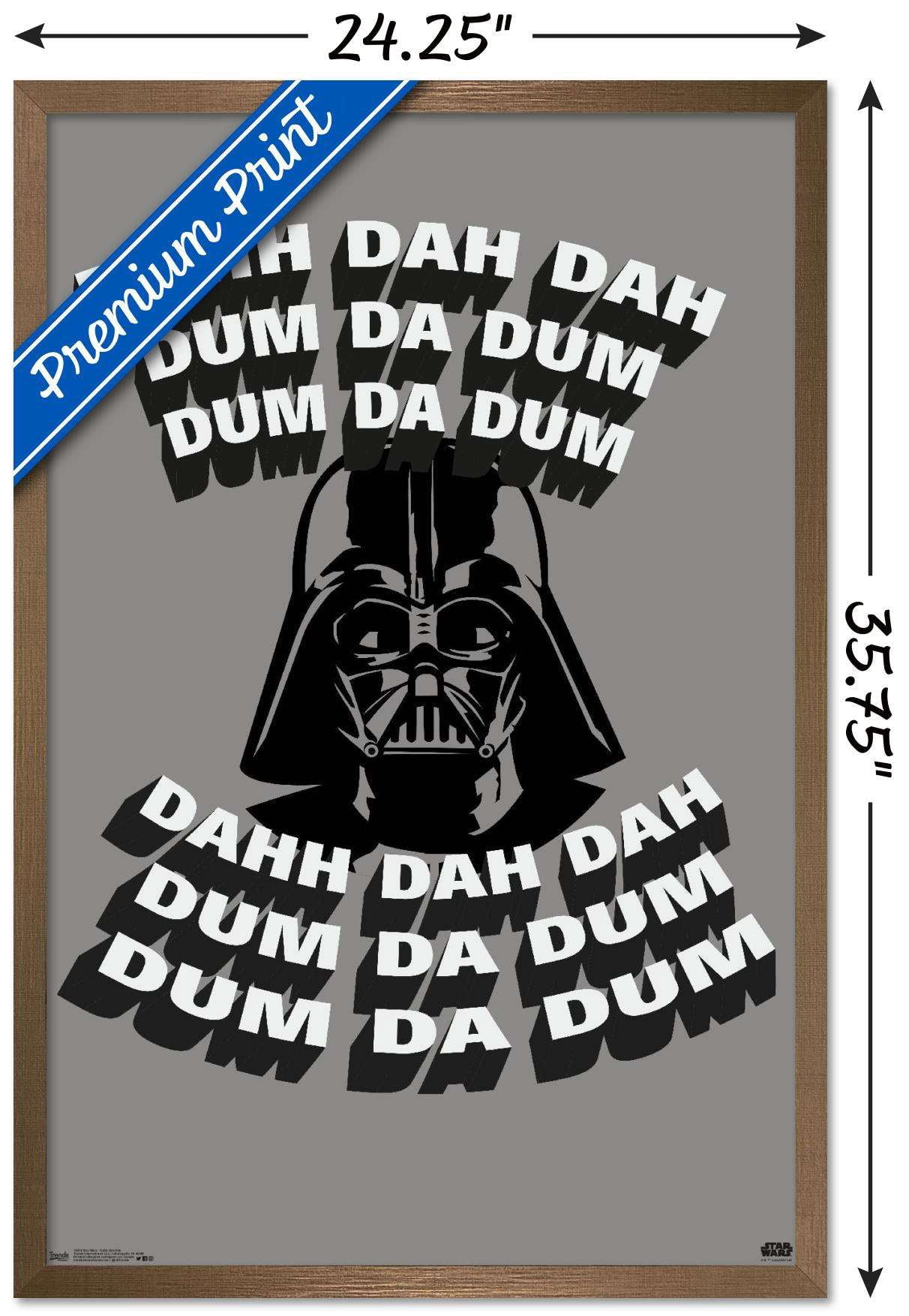 Star Wars: Saga - Dahh Dah Dah Wall Poster, 22.375" x 34", Framed