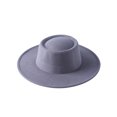 thumbnail image 2 of Faithtur Female Hat, ts Solid Color Flat-Top Cap Blower Hat Woolen Cap Fedoras, 2 of 5