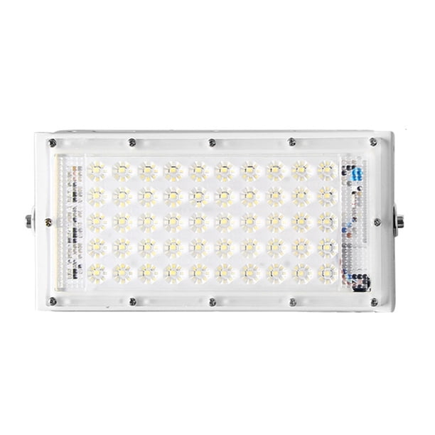 Inteprter Luz de inundación llevada 50W AC 220V Proyector de reflector para exteriores IP65 Lámpara de calle LED impermeable Iluminación de paisaje Iluminación y accesorios blanco + blanco cálido Inteprter HA1314-04B