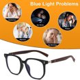thumbnail image 3 of Las gafas retro anti-azules con patas de madera son simples y transparentes, hechas de TR., 3 of 5
