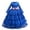 Blue, variant on ZHOGXU Kids Elegant Girls Princess Dress Lightweight Mesh Layered Gown With Long Sleeve Soft Satin Bow Belt Birthday Party Outfit