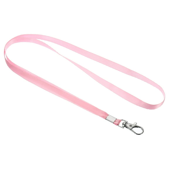 Uxcell 17" x 0.4" Neck Lanyards with Swivel Hook Clip for ID Badge Keys Pink 50 Pack