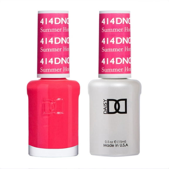 DND Nail Polish Gel & Matching Lacquer Set Duo 414 Summer Hot Pink