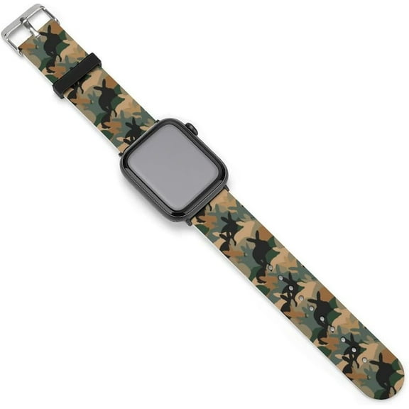 Rabbits Compatible with Apple Watch Band 38mm 40mm 42mm 44mm Women Men, Soft Silicone Sport IWatch Bands Replacement Strap Compatible for IWatch Series 7 6 5 4 3 2 1 SE