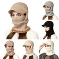 thumbnail image 5 of Aihuaihua Winter Knitted Cozyhead Women Warm Hat with Brim 3 in 1 Knit Scarf Combo for Biking Skiing and Outdoor Sports Warm Ushanka, 5 of 5