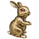 thumbnail image 2 of Figura de conejo de latón Figura de conejo de Pascua Miniatura Decorativa Vintage Linda de pie, 2 of 9