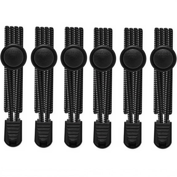 6 Pairs Elastic No Tie Shoelaces, Universal Tieless Stretch Shoe Laces for Adults