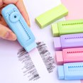 thumbnail image 5 of Hyknon 2Pcs Sliding Retractable Eraser, Soft Cute Traceless Rubber Erasers, Push Pull Pencil Erasers Stationery Supplies with Plastic Sleeve, 1 Refill Easy to Clean Eraser for Office Drawing, Blue, 5 of 6