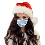 ICQOVD 50Pc Christmas Print Masks For Protection Face Mask Disposable Earloop Mask