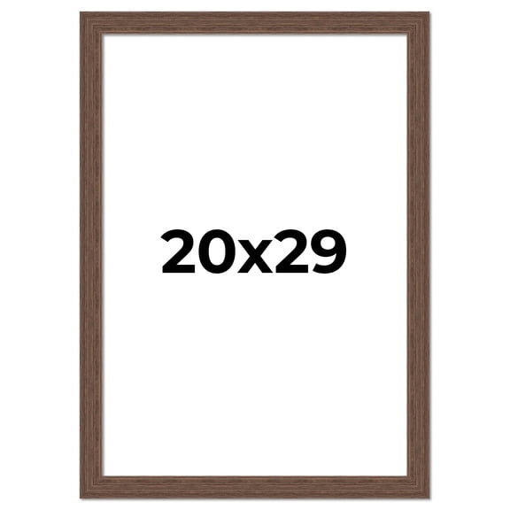 20x29 Frame Brown Farmhouse Solid Wood Picture Frame Width 1.5 Inches | Interior Frame Depth 0.5